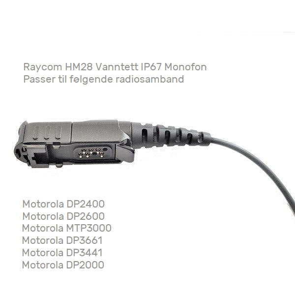 Raycom HM28 passer til Motorola MTP3000