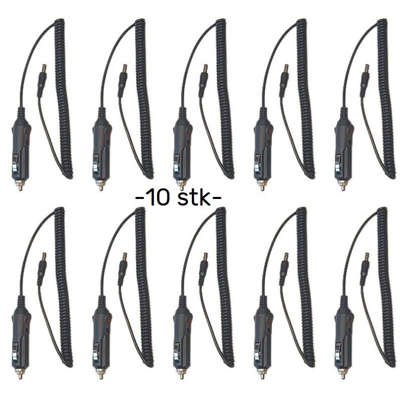10 stk Raycom bordlader 12 volt til bil og lastebil