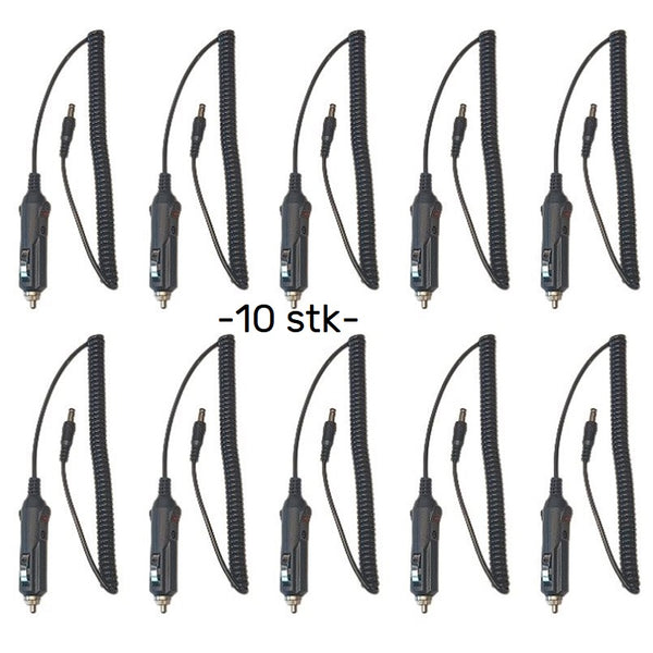10 stk Raycom bordlader 12 volt til bil og lastebil