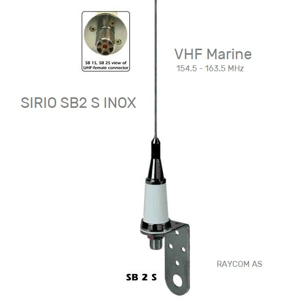 SIRIO SB2 S INOX vhf marine antenne