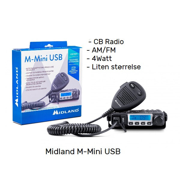 Midland M-Mini USB liten størrelse AM/FM og 4 watt