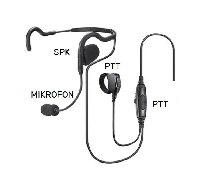 Taktisk Headsett PTT og mikrofon