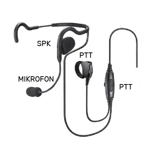 Taktisk Headsett PTT og mikrofon