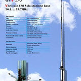 Sirio GPV 5/8 teknisk spesifikasjoner